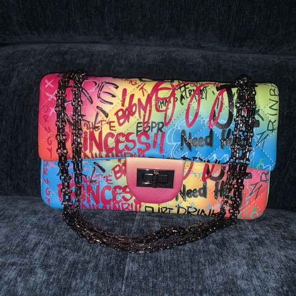Handbags - 1 left! Medium size graffiti bag